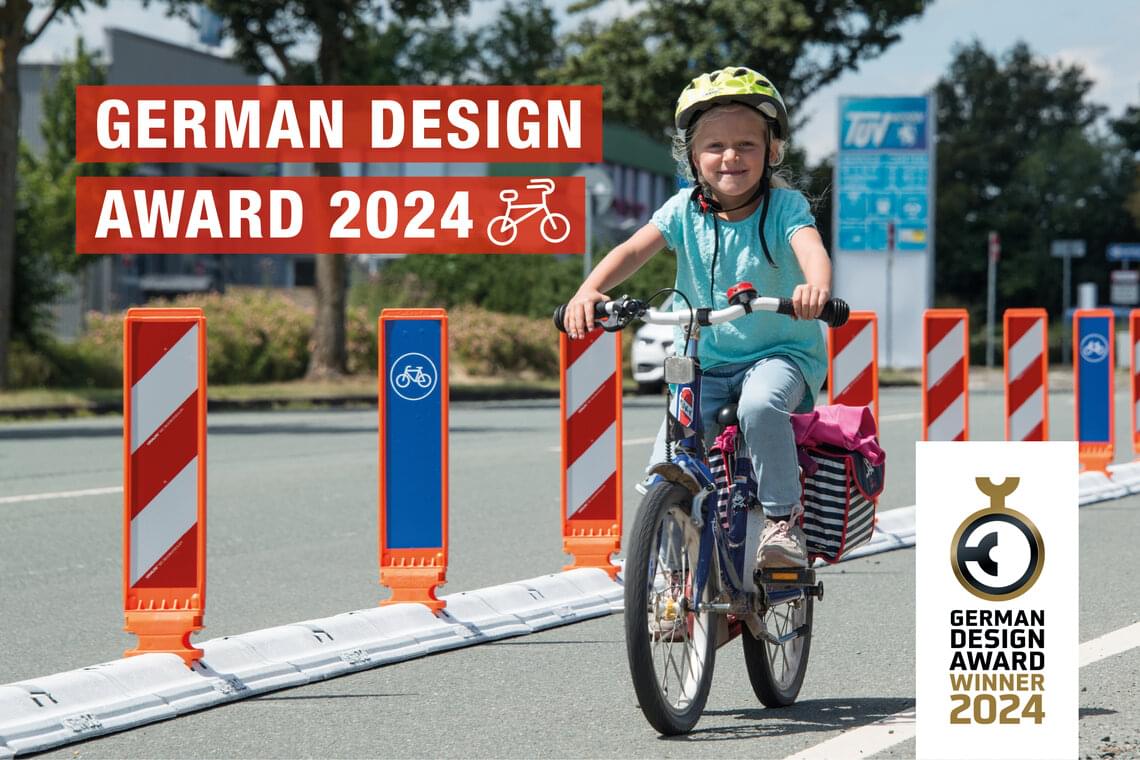 Nach dem Eurobike Award 2023 wird die Bike Lane jetzt mit dem German Design Award 2024 ausgezeichnet.