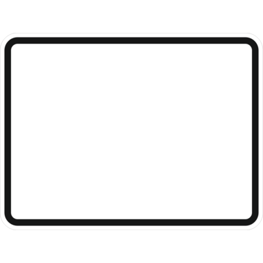 Schildrohling | Grund weiß mit schwarzem Rand | 450x600x2 mm | flach | einseitig | RA2/C
