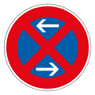 Señal de tráfico 283-30 | Parada y estacionamiento prohibido