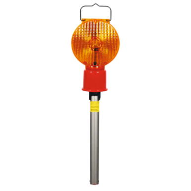 Baguette de guidage cône flash LED (version à piles) | double face, jaune