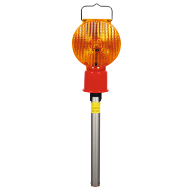 Leitkegel-Blitz-Stab LED | gelb | zweiseitig| Akku-Version