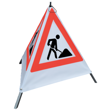 Folding Triangle / Folding Sign 90 R "Road works"