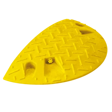 Speed bump end piece 50 mm yellow